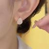 Niche Design Feeling Ice Transparent Opal Double-sided Water Drop Ear Buckle Exquisite Versatile Earrings Temperament Light Luxury Simple Earrings