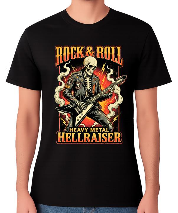Rock & Roll Heavy Metal Hellraiser Skull Guitar Rockstar T-Shirt S разноцветный