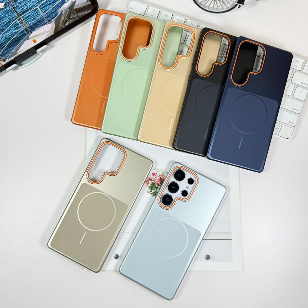 Soft fine ring magnetic suction for Samsung S26ultra matte mobile phone case S24PLUS skin feeling PC protective case S25