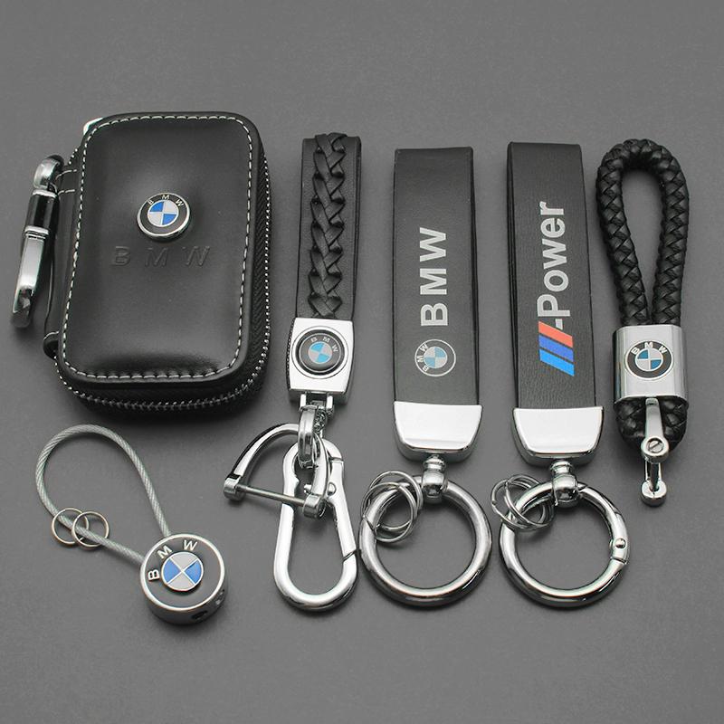 3D Metal Leather Emblem Car Keychain Key Chain Key Rings Bag For BMW X1 X3 X5 X6 X7 F20 F22 F23 F85 F86 E90 E91 F32 F33 F34 F36