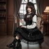 Parrucca Cosplay Stile Giapponese con Frangia Acconciatura Carina Lolita Stratificata Parrucche Capelli Lunghi Ricci Parrucca Festa
