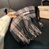 Scarf Women's Winter High-end Sense New Thickened Warm Scarf Retro Literary Plaid Fringed Shawl