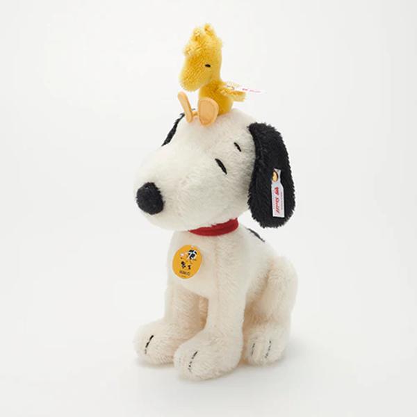 PEANUTS Snoopy PEANUTS 75th Anniversary Steiff Snoopy and Woodstock Japan NEW