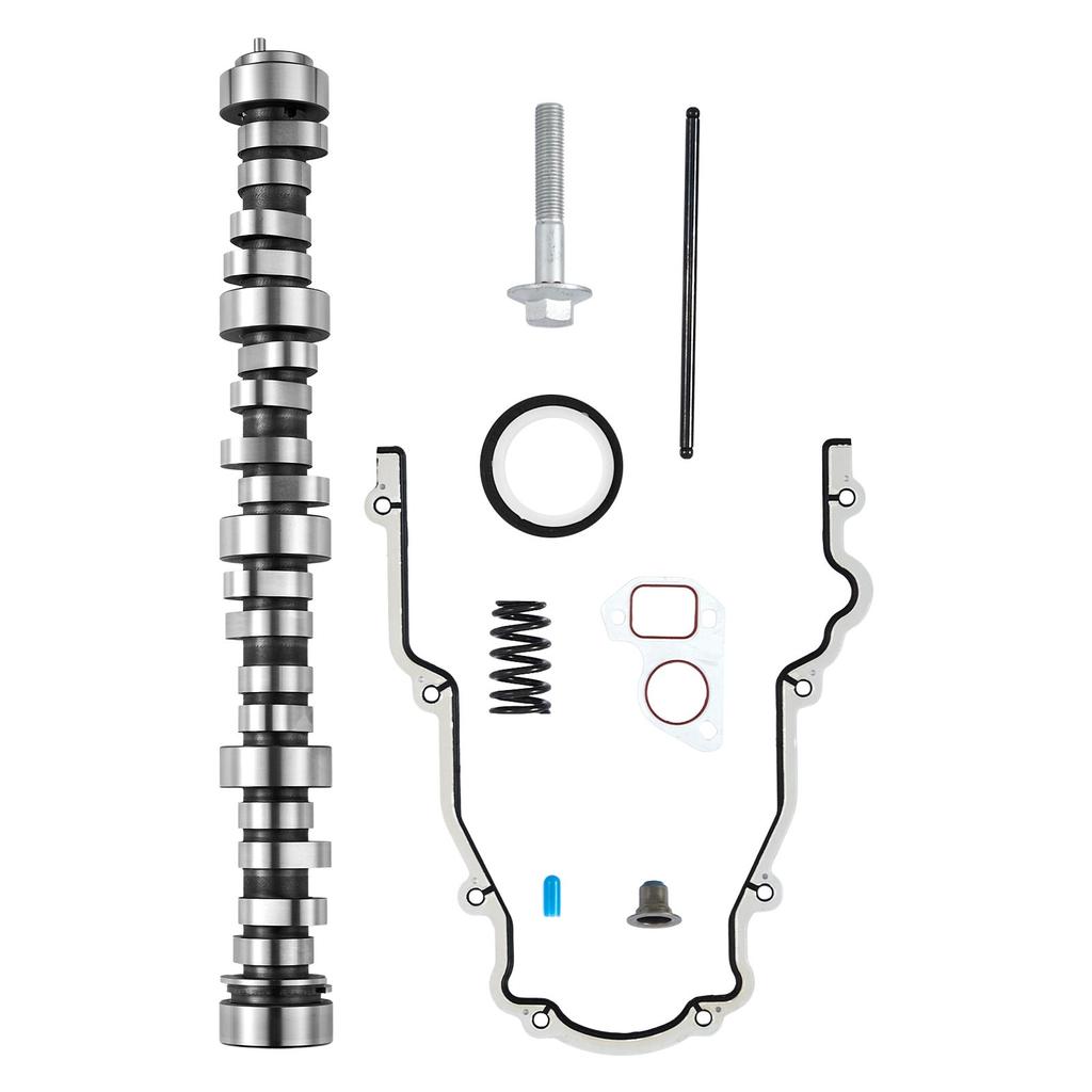 VEVOR Camshaft Kit, 9-Piece Set, Includes Timing Gasket, Pushrods Springs & Seals, Compatible with 1999-2013 GM Gen3/4 Norris Trucks, Fits LS1