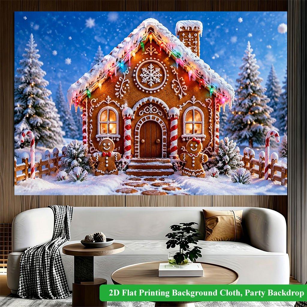 2D Flat Backdrop1pc Holiday Backdrop Banner Polyester Wall Decor For Living Room Bedroom Office Outdoor Decor Holiday Gift