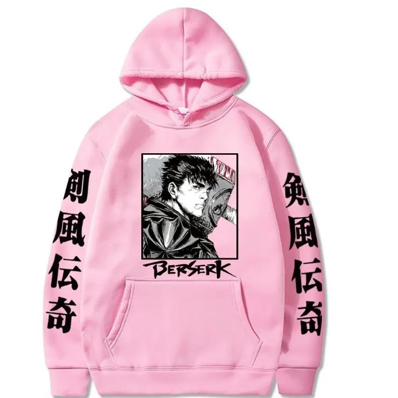 Japanese Anine Berserk Guts Hoodies Sweatshirt Loose Casual Hip Hop Man Woman Clothes Fashion Autumn Fleece Hoodies