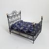 Dollhouse Bed European Style Accessories Metal Mini Double Bed Props Supplies