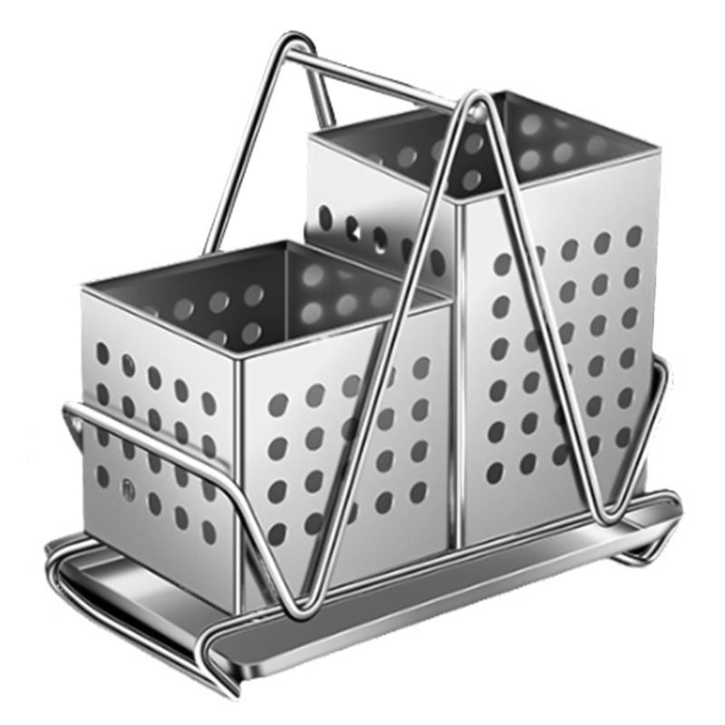 

304 Stainless Steel Chopstick Storage Organizer Convenient Cutlery Drain Rack Practical Kitchen Chopsticks Holder 1