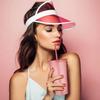 5pcs 24oz plastic cups with lids&straw reusable water bottle party cold cups Hard Plastic Cup Wedding Party Summer Drinkware