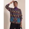 TIFICY Maglioni da Donna Moda Casual Autunno Inverno Stampa a Pois Manica Lunga Girocollo