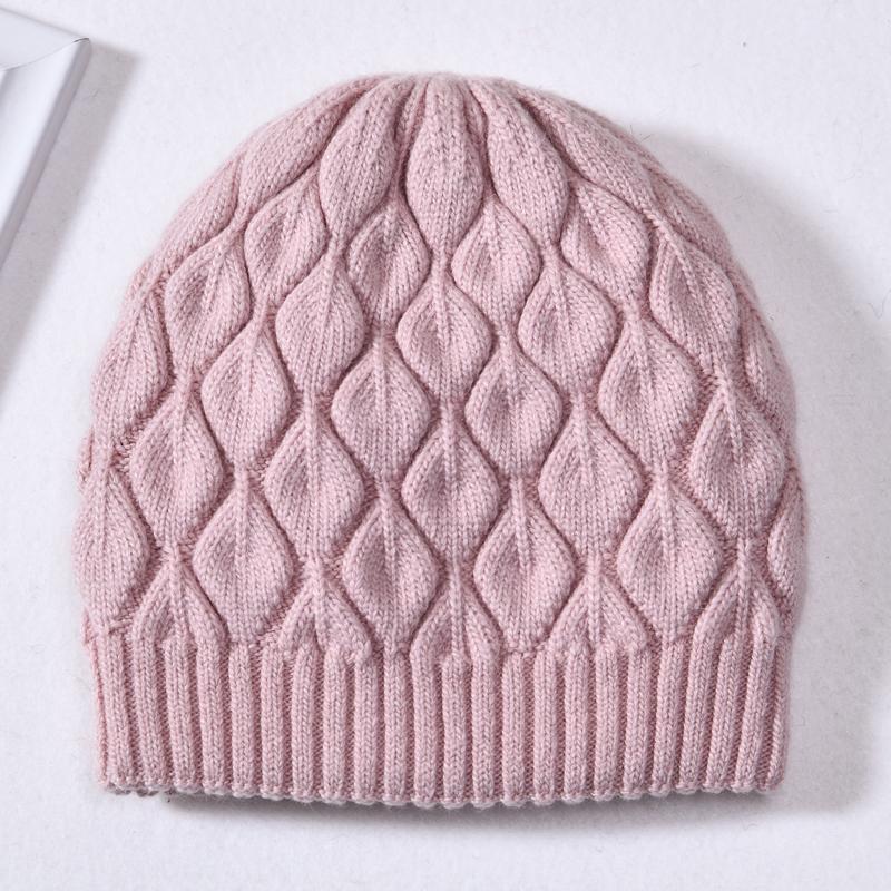 Jxwatcher Women Winter Hat Real Fur Pompom Angora Knitted Wool Beanie Fashion Casual Outdoor Thick Ladies Warm Fur Ball Hats New