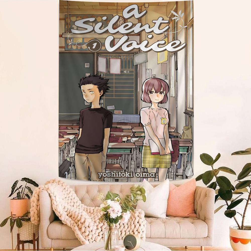 A Silent Voice Cartoon Tapestry Wall Hanging Decoration Household Home Decor