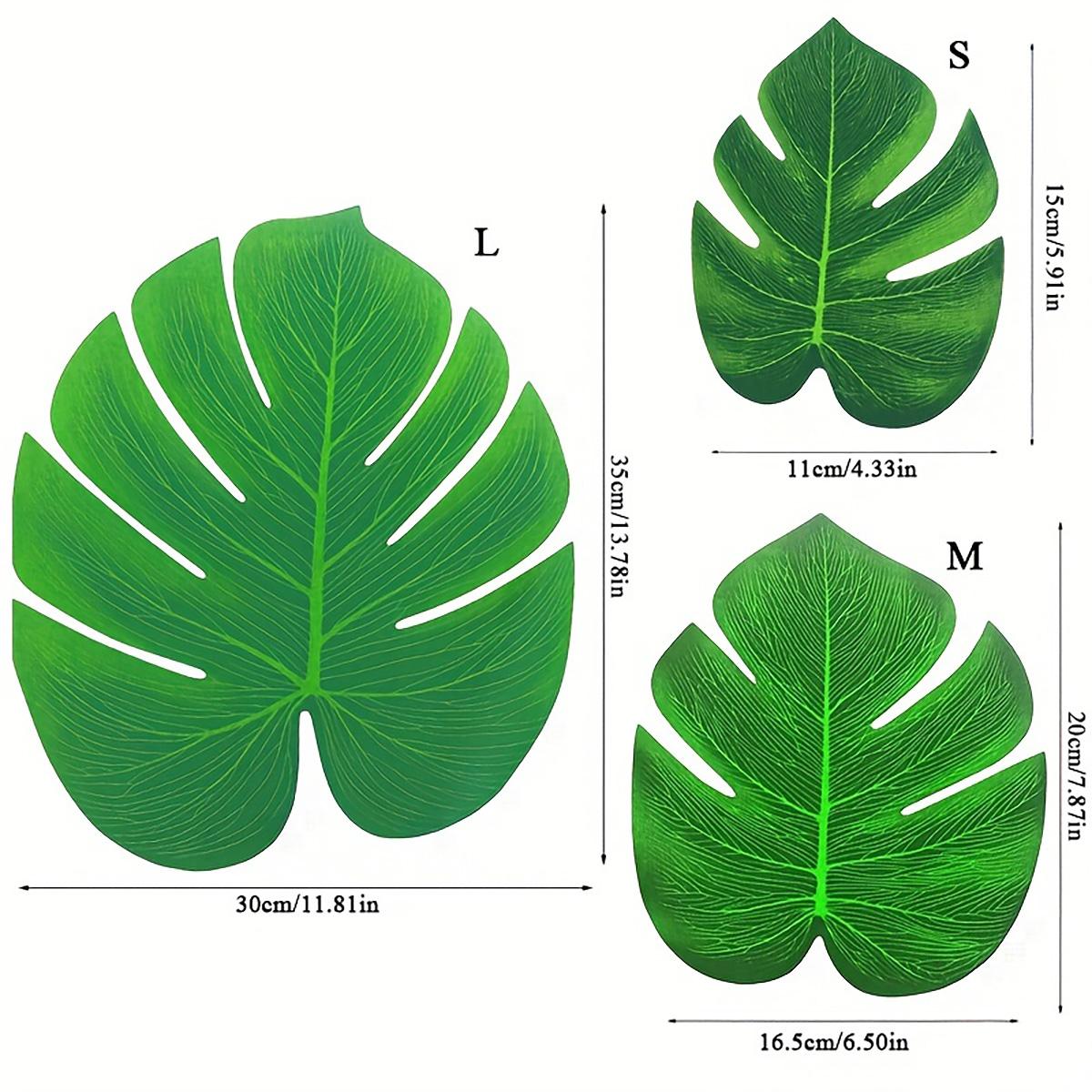 

12 шт. искусственных тропических пальмовых листьев для джунглей, сафари, пляжа, гавайской тематики, свадьбы, дня рождения, вечеринки, стола, растительного декора L