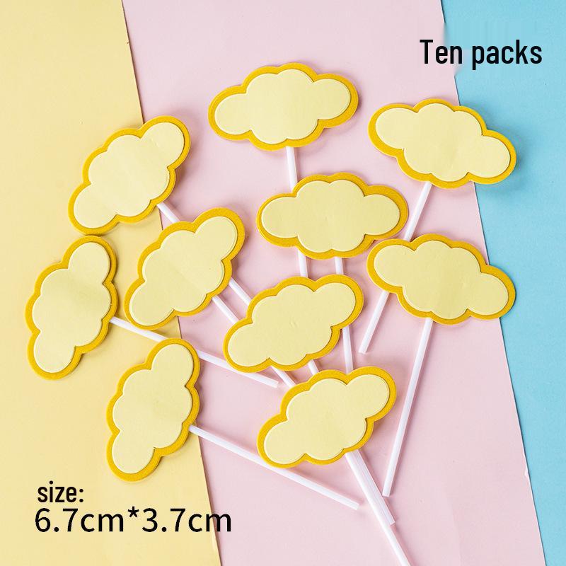 Writable Birthday Cake Decoration Bow with Blessings Card