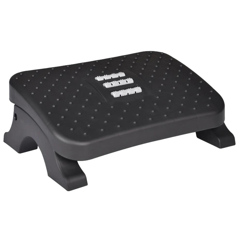 Under Desk Footstool w/Massage Rollers, Ergonomic Home Office Work Game Foot Rest, Helps Muscle Relax, Leg Care, Pain Relief