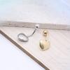 Edelstahl Galvanisiert Pfirsichherz Bauchnabelring Piercingschmuck