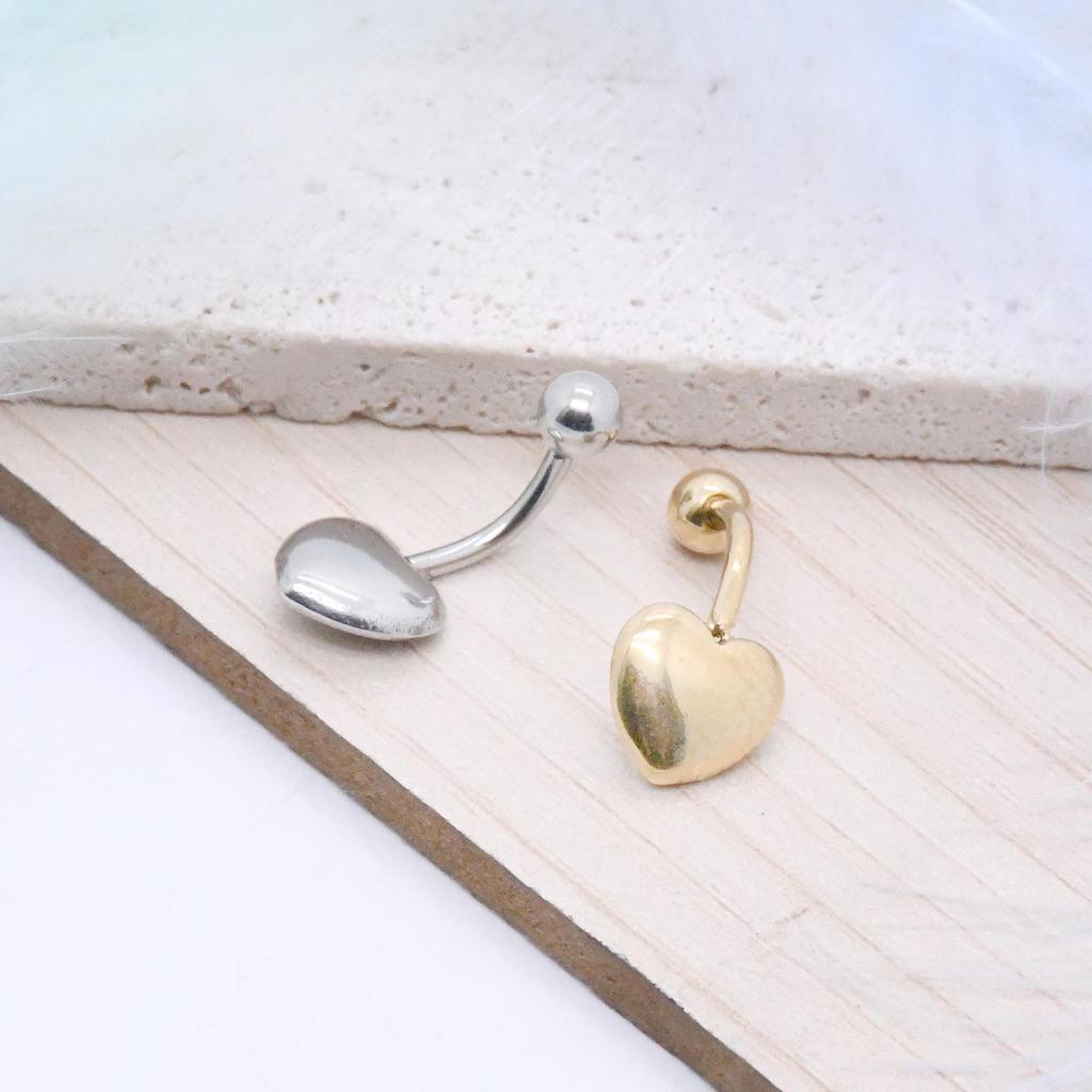 Edelstahl Galvanisiert Pfirsichherz Bauchnabelring Piercingschmuck