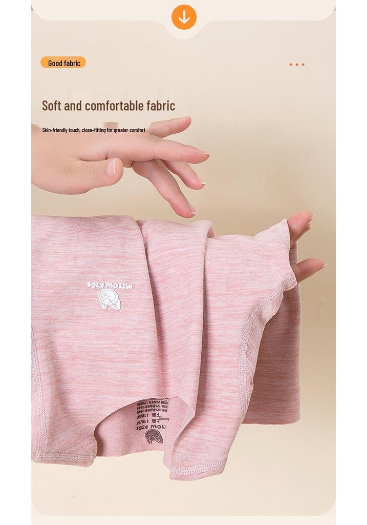 Kids' Warm Underwear Set with Belly Protection - Autumn/Winter Style for Boys & Girls