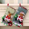 Large Cross-border Linen Christmas Stocking Gift Bag