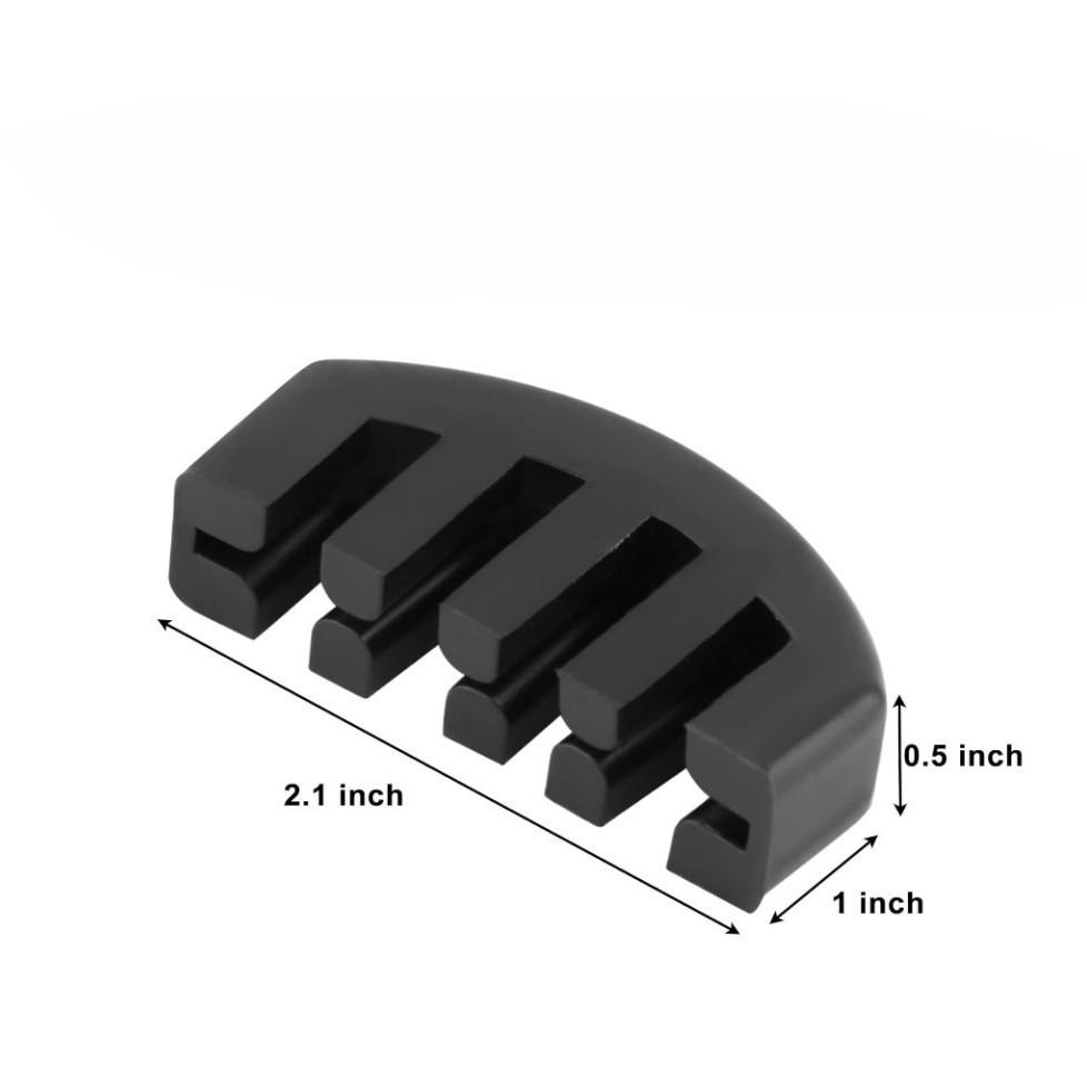 Violin Black Round Claw-Shaped Rubber Mute Silencer