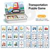 Cartoon Magnetic Puzzle Board Game Dress-up Dinosaur Vehicles Animal Preschool Learning