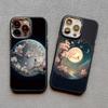 Luxury Moon On The Branch Soft Silicone Phone Cases For iphone 16 13 12 11 Pro Max 15 14 Pro Max Plus XR X XS 7 8 plus SE2 Cover