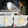 LED Monitorlicht Hängende Schreibtischlampe Berührbare Dimmfunktion Augenfreundlich für Arbeit Gaming Augenschutz Computer Schreibtisch