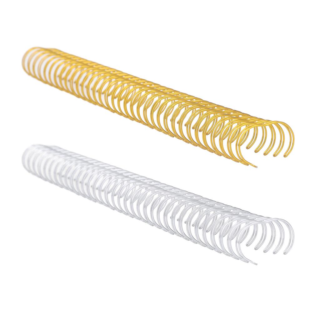 50 Balení Dvojitá Smyčka Drátěné Hřbety pro Kroužkovou Vazbu Velikost Papíru Kapacita 180 Listů Průměr Drátu 3/4 palce Drátěná Vazba