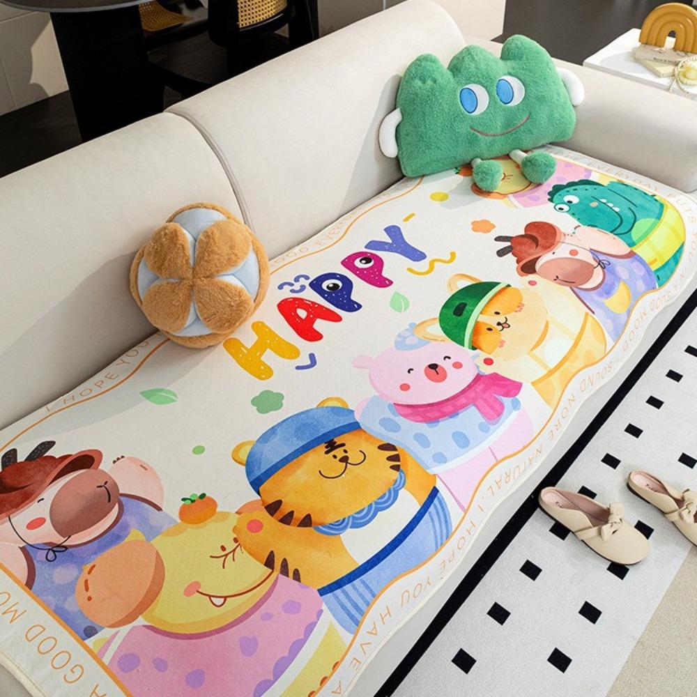 

Аниме неправильной формы шенилловая подушка для дивана нескользящая подушка для сиденья дивана универсальная накидка-полотенце для дивана на четыре сезона 90*90cm