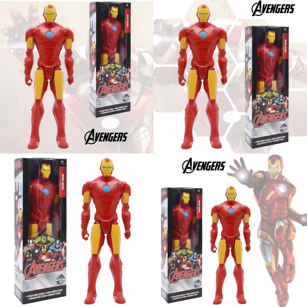 12 Inch Captain America Action Figure Plastic Material 29cm Height New Iron Man Design