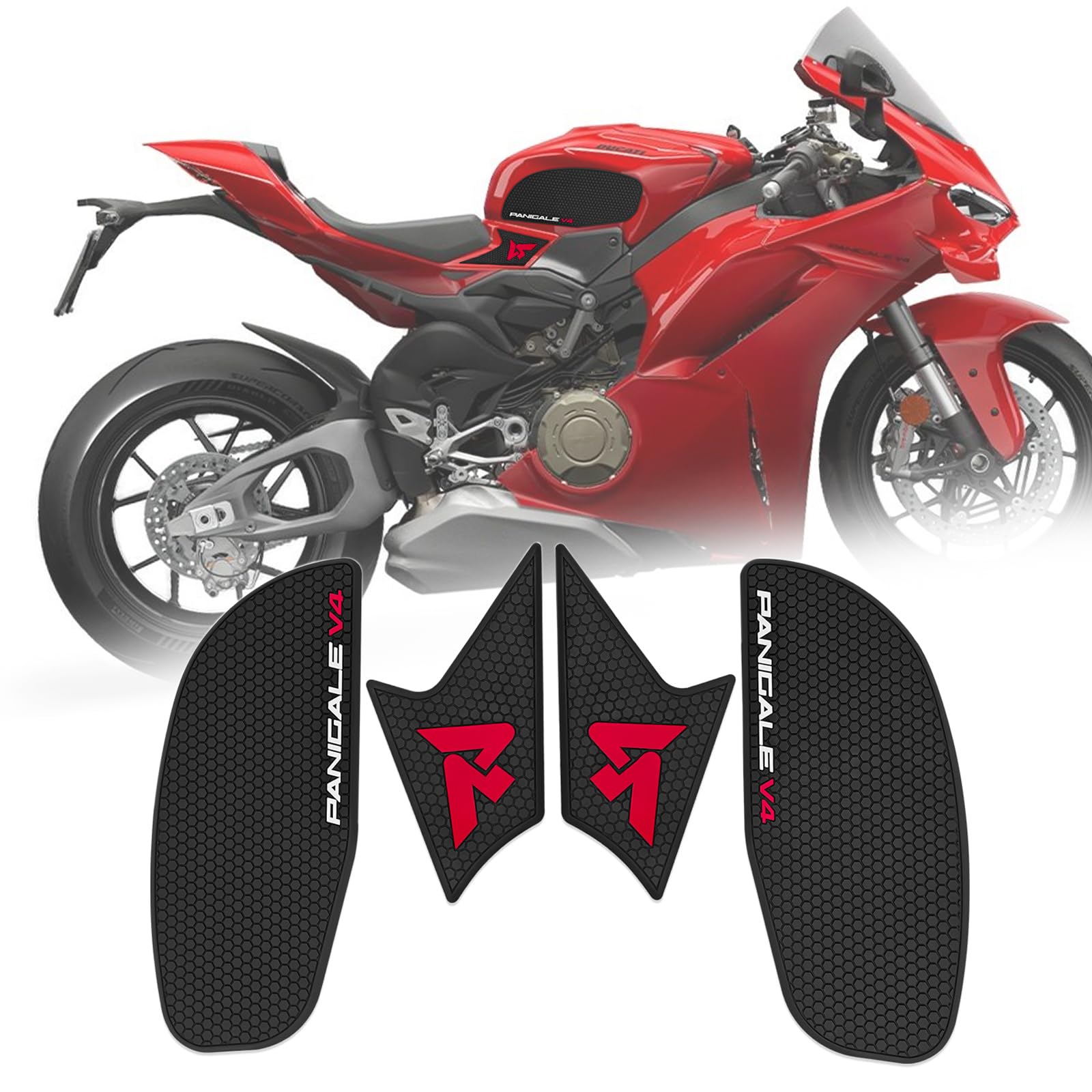 ДЛЯ Panigale v4 2025 Защитная накладка на бак Мотоциклетная наклейка Декаль Боковые накладки для коленей Накладка на бак для сцепления Боковые аксессуары [Параллельный импорт]
