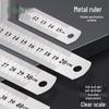 15cm & 30cm Metal Ruler Set for Students – Handheld Tool with Special Scale Lines for Drawing