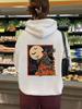 European Size Women's Halloween Print Kangaroo Pocket Hoodie - Long Sleeve, Plus Velvet, Autumn/Winter