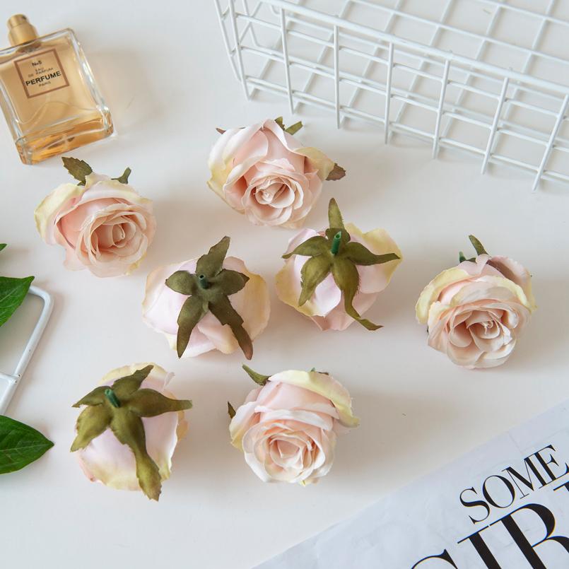 5/10Pcs Artificial Flowers Wall Silk Roses Cheap Diy Gifts Box Valentine's Day Present Home Decor Christmas Wedding Decorative