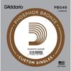 D'Addario Daddario Acoustic Guitar Rose Strings Phosphor Bronze .049 PB049 Set of 5 [Domestic Gen...