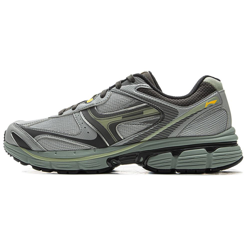 New LiNing Pentium P1000 Low Top Running Shoes Men's Gray Green ARSV039-1