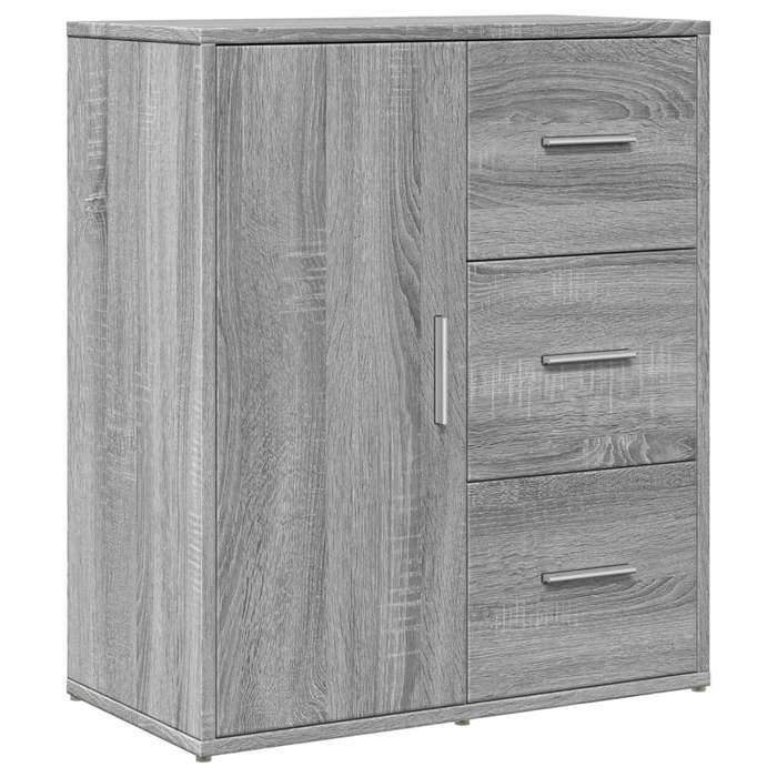 VidaXL Buffet, Sideboard, Storage Cabinet, Living Room Organizer, Interior, Modern, Sonoma Grey 840476