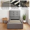 3ft Single Ottoman Bed with Gas Lift Storage - Grey