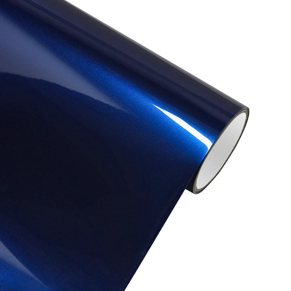 Film Autoadesivo in Vinile Metallizzato Blu Genziana per Auto, Pellicola Decorativa Esterna per Veicoli, Accessori