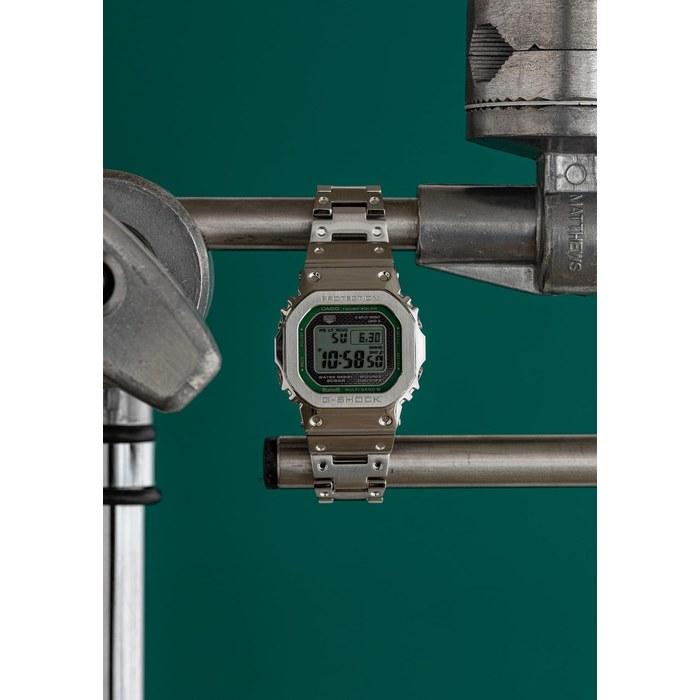 [Casio] G-Shock GMW-B5000D-3JF Watch, Full Metal, Bluetooth, Radio Solar, Men's, Silver/Green