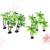 Tree Palm Trees Mini Decor Landscape Artificial Model Miniature Bonsai Tank Fish Scenery Decoration Aquarium Cake Topper Plant