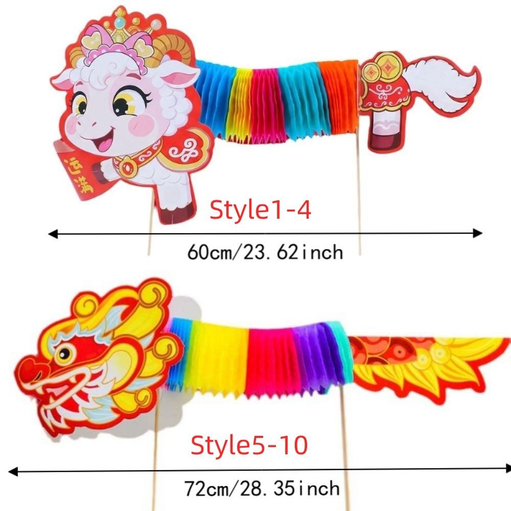 Ancient Chinese Style Goat Year Handheld Hanging Ornament Lion Dance Garland Craft Kids Craft
