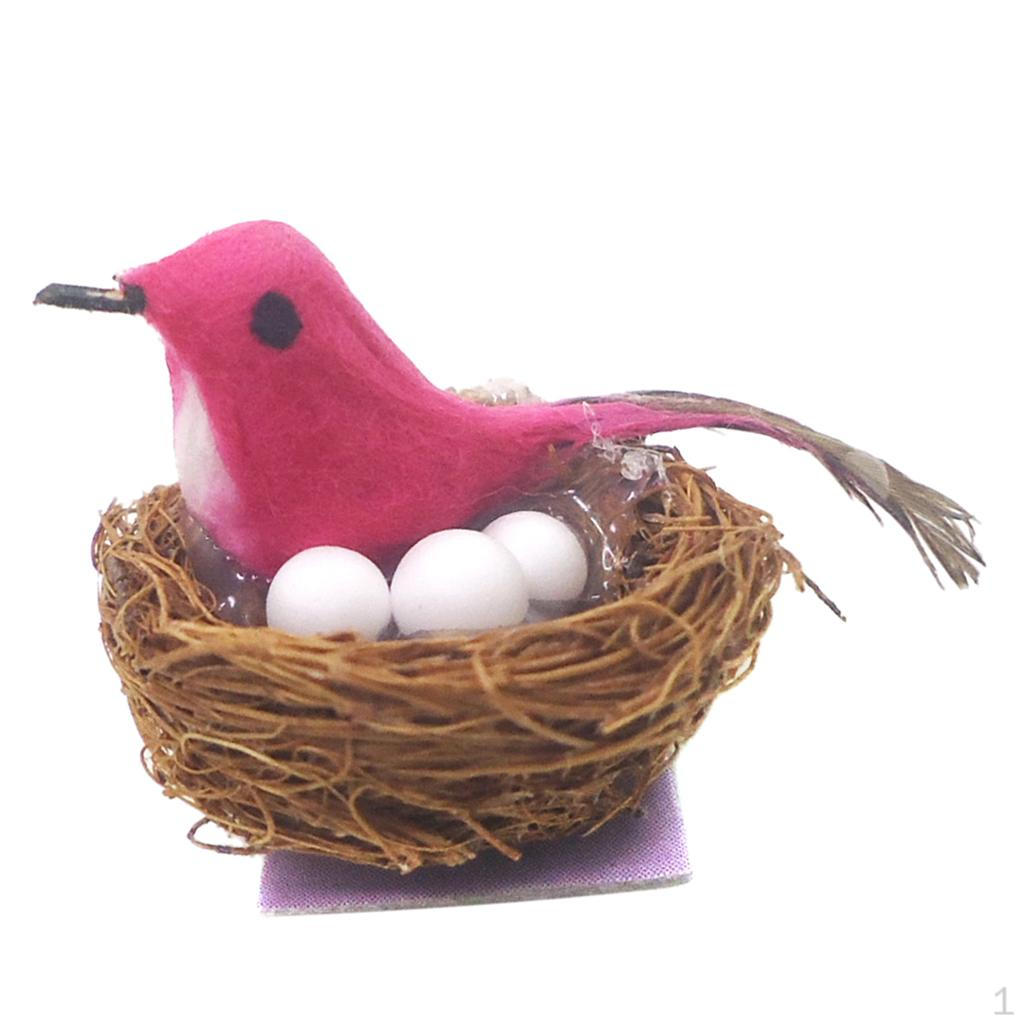 1/12 Bird House Decor Miniature Nest Model For Fairy Garden Accessories