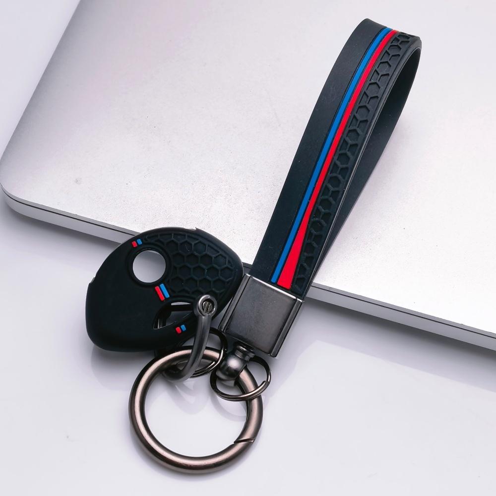 Silicone Key Fob Cover with keychain for BMW Motorcycle, Fits BMW R1200GS R1250GS, Protective Accessory, Key Fob Protection, Replacement