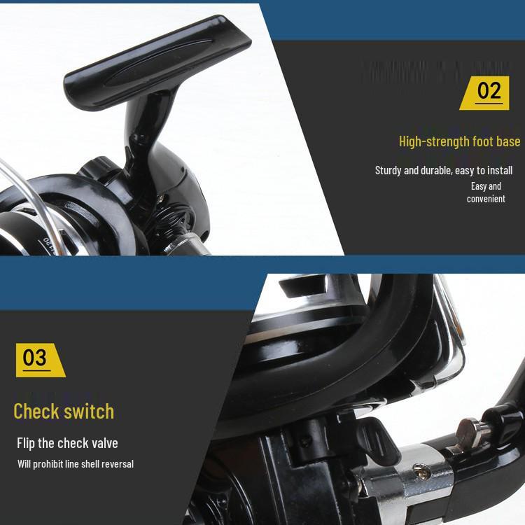 Universal Metal Spinning Fishing Reel with Long Cast and Lure Fishing Features