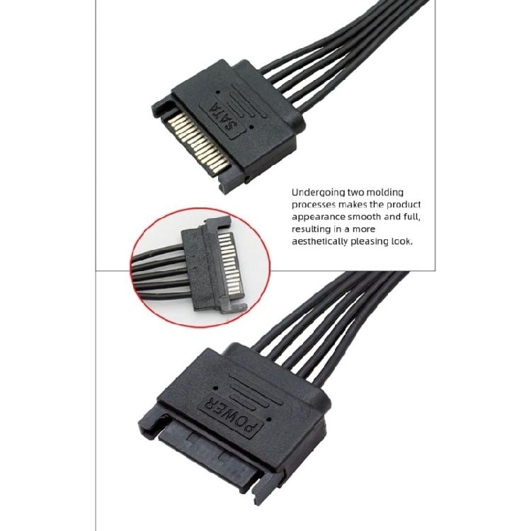 15pin Power Cable 15Pin 1 Male To 1 Female Adapter For Connecting Multiple HDD Disk Drive To Desktop Power