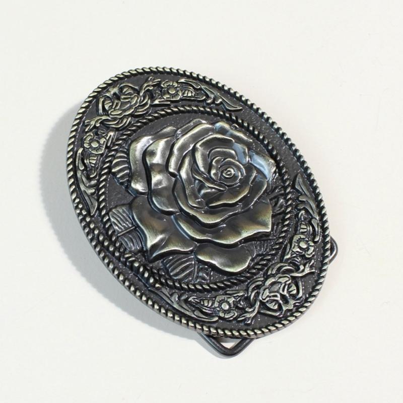Stilvolle Metallschnalle mit Rosen-Design 4,0 Innendurchmesser für Damen Herren Modeaccessoire