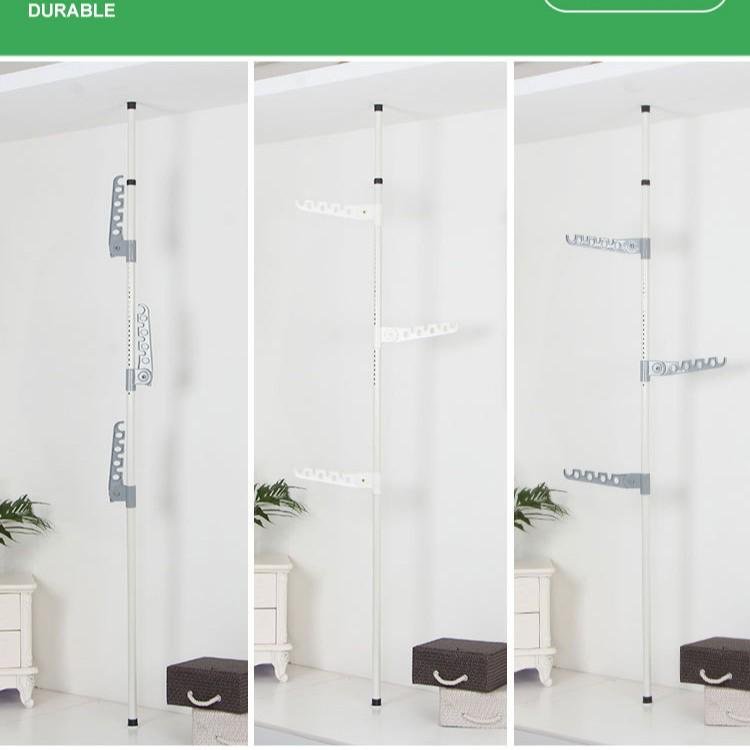No-Drill Vertical Clothes Drying Rack for Balcony, Dorm, or Home