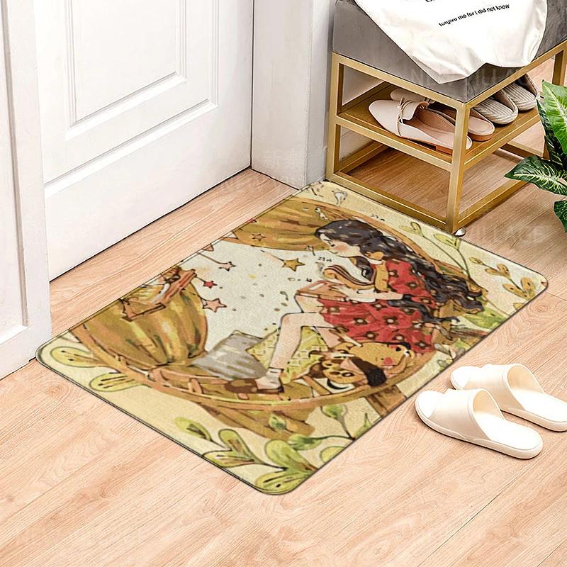 House Entrance Carpet Home Doormat Modern Nordic Style Room Bath Mat Foot Mat Bathroom Non-slip Mat Kitchen Water Absorption Mat