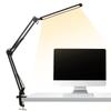LEDs Desk Lamp with Clamp EyeCaring Dimmable Reading Light 3 Color Modes & 10 Brightness